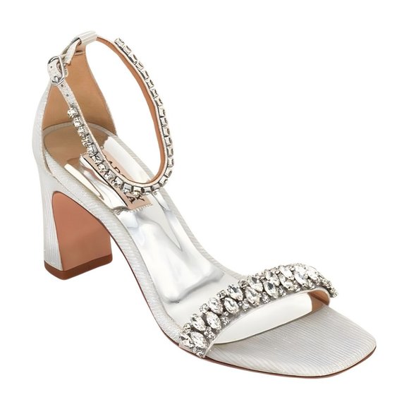 Badgley Mischka Shoes - Badgley Mischka womens Harriet Heeled Sandal, White, Size 6